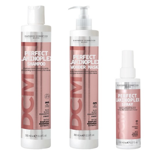 DCM Perfect Laminoplex SET – Shampoo 300 ml + Wundermaske 300 ml + Spray 150 ml