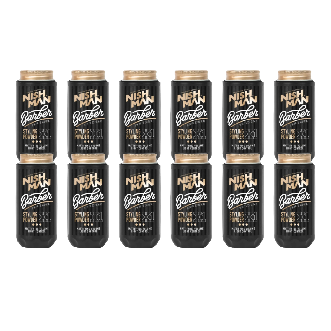 Nish Man Barber Styling Poeder X1 - 30Gr. - Lichtcontrole 12 Pack
