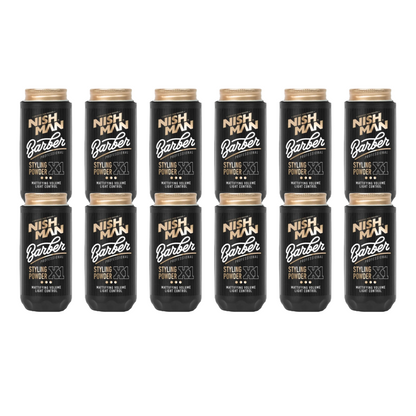 Nish Man Barber Styling Poeder X1 - 30Gr. - Lichtcontrole 12 Pack