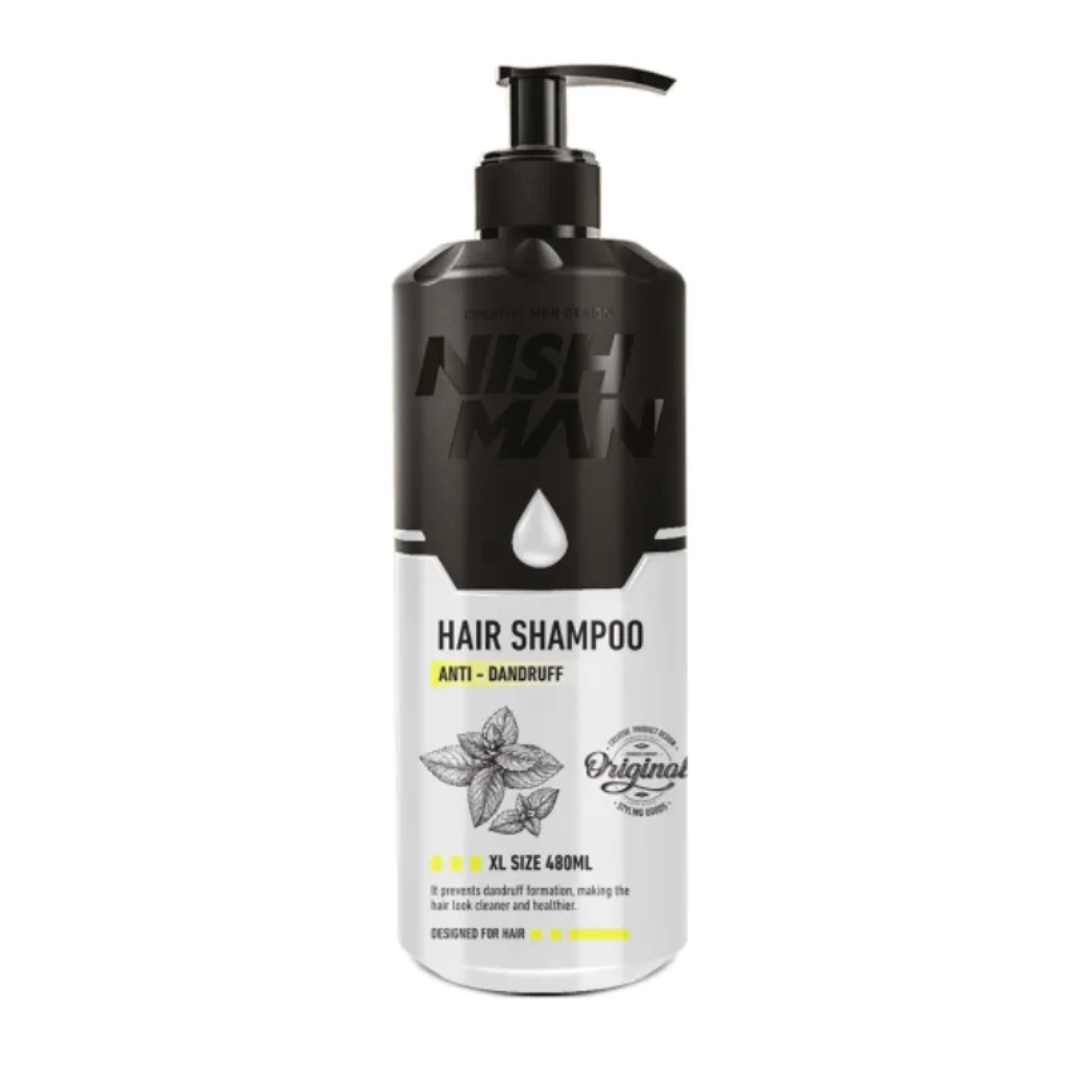 Nish Man Anti-roos Shampoo 480ml - 12 stuks