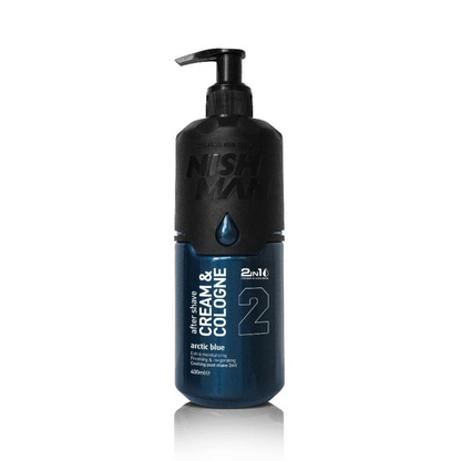 Nish Man Aftershave Cream & Cologne Arctic Blue 400 ml - 3 Pieces