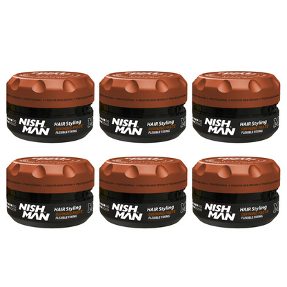 Nish Man M7 Matte Hair Styling Defining Paste Flexible Fixing 100 ml - 6 Pack