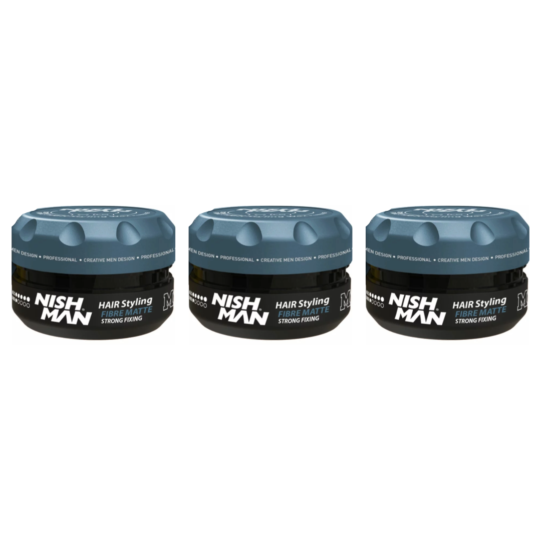Nish Man M9 Hair Styling Fibre Matte Strong Fixing 100 ml - 3 Pack