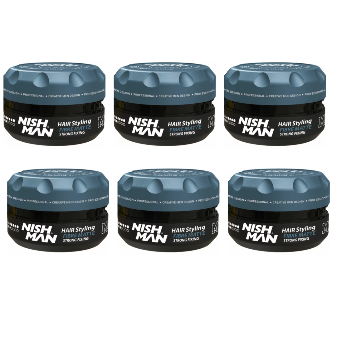 Nish Man M9 Haarstylingfaser matt starke Fixierung 100 ml - 6 Pack