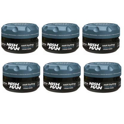 Nish Man M9 Haarstylingfaser matt starke Fixierung 100 ml - 6 Pack