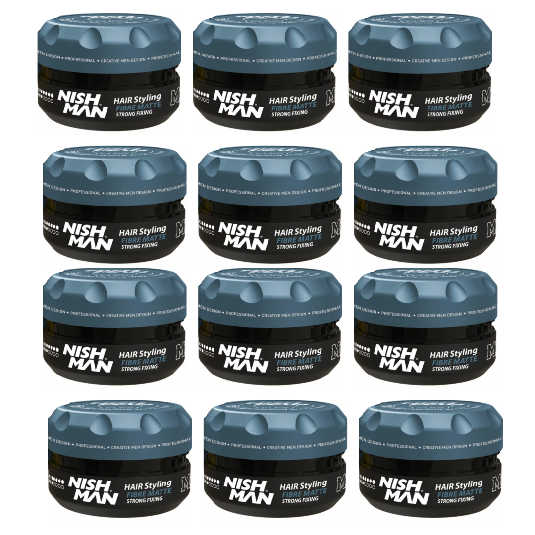 Nish Man M9 Hair Styling Fibre Matte Strong Fixing 100 ml - 12 Pack