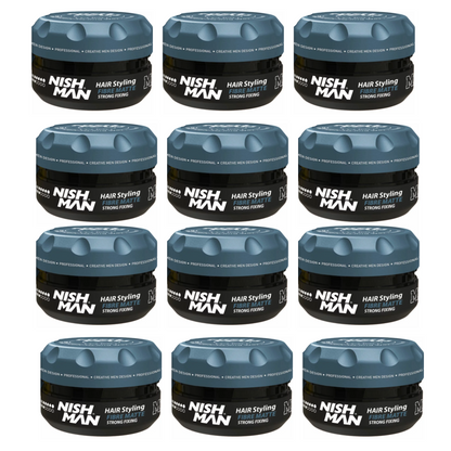 Nish Man M9 Hair Styling Fibre Matte Strong Fixing 100 ml - 12 Pack