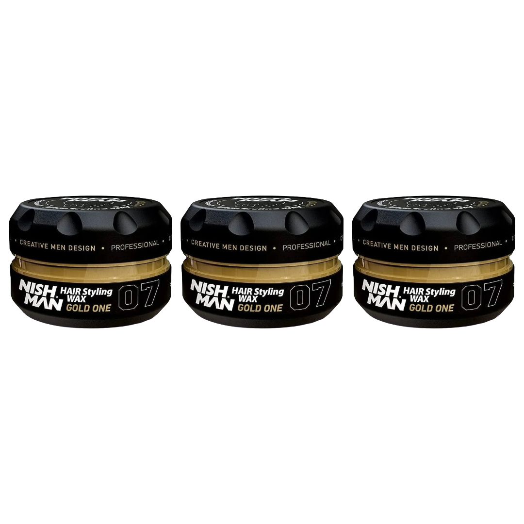 Nish Man Wax Gold One 07 - 150ML - 3 Pack