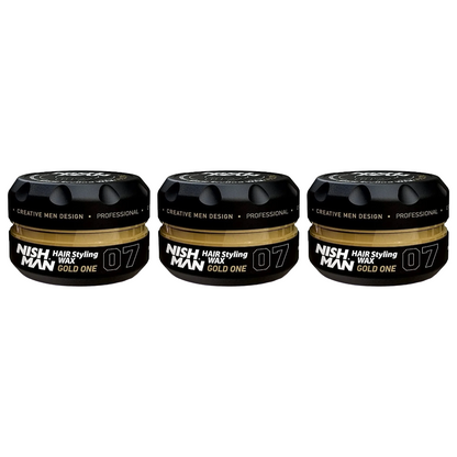 Nish Man Wax Gold One 07 - 150ML - 3 Pack