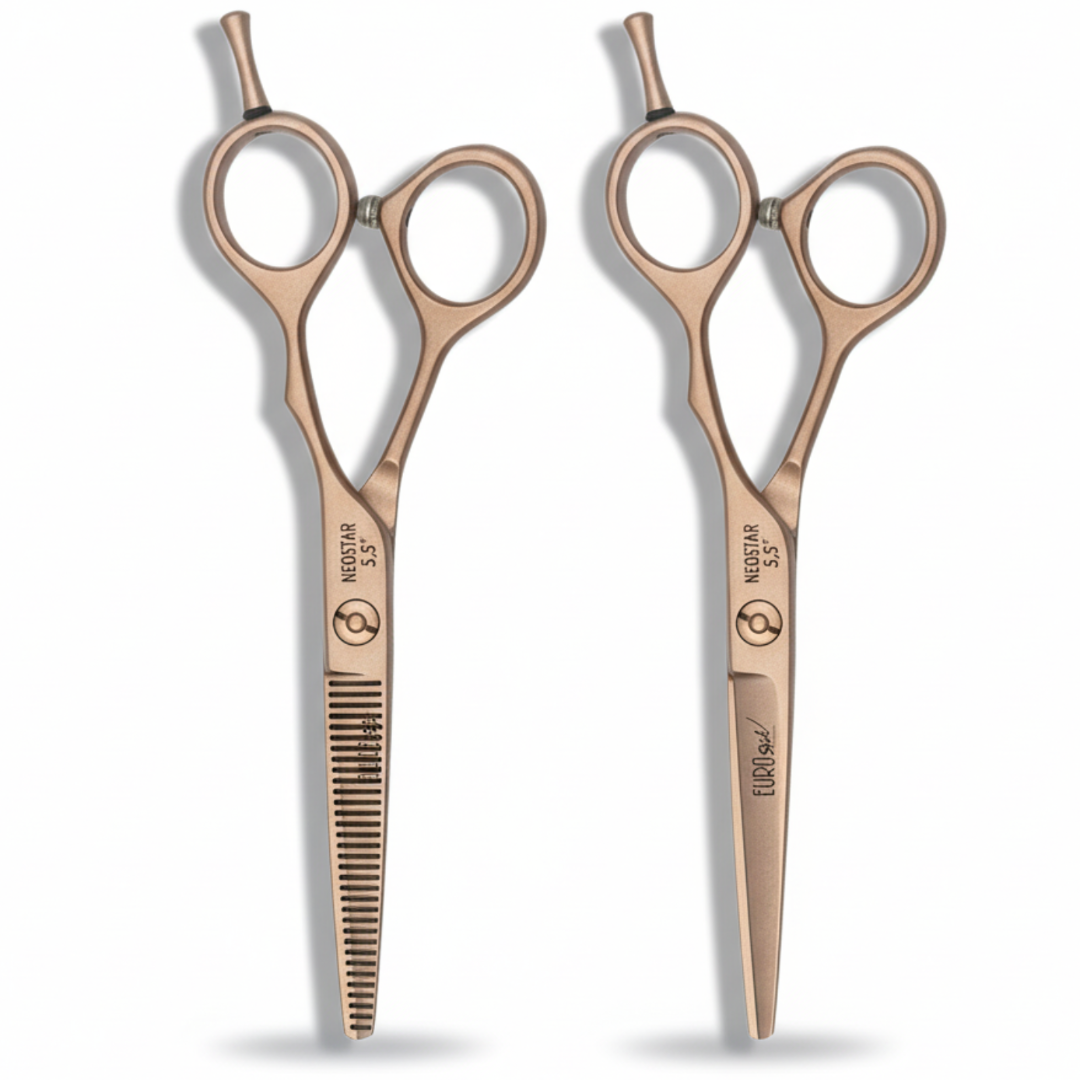 Eurostil Schaar Set Neostar Roségoud Maat 5.5