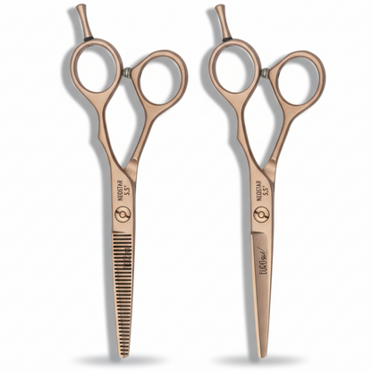 Eurostil Schaar Set Neostar Roségoud Maat 5.5