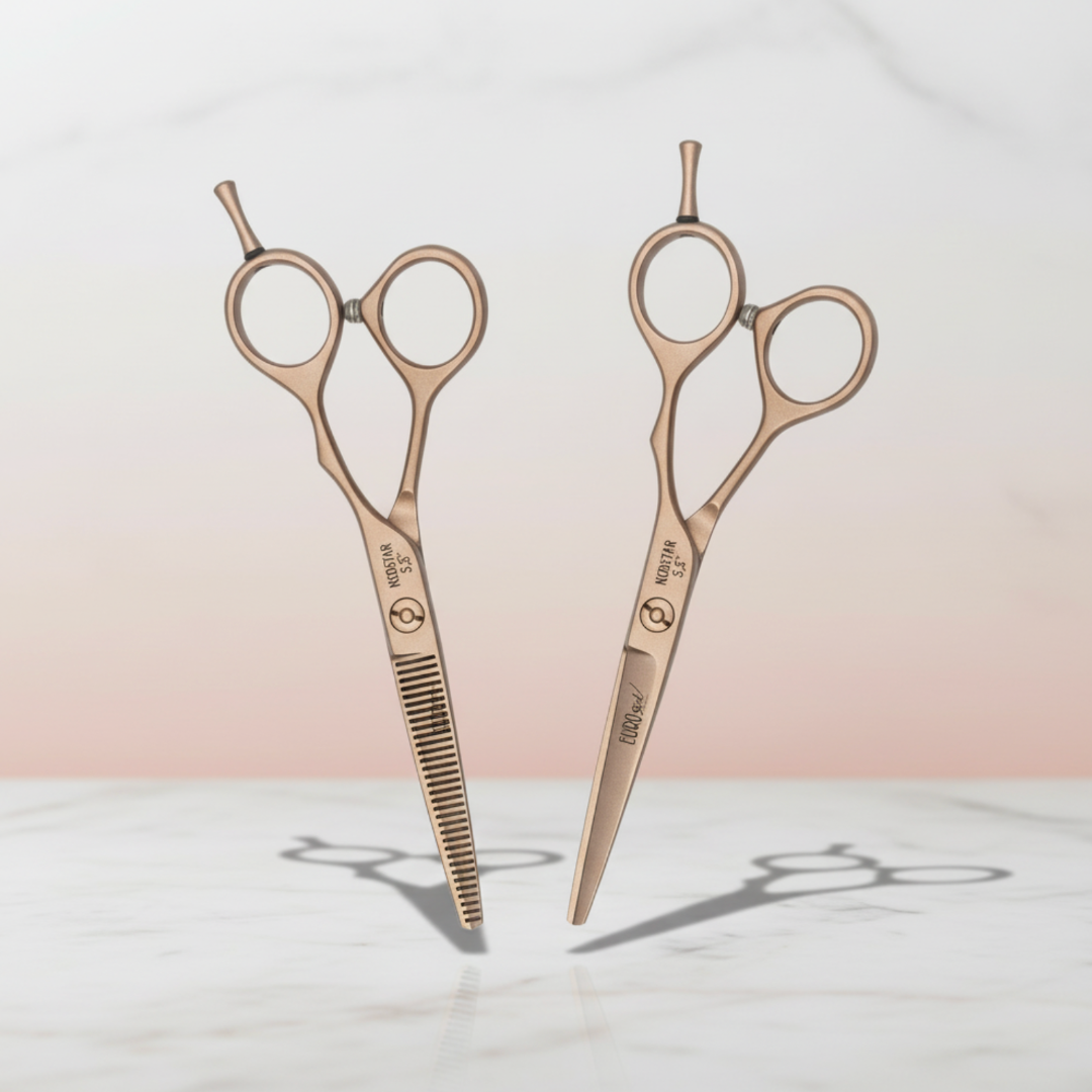 Eurostil Schaar Set Neostar Roségoud Maat 5.5