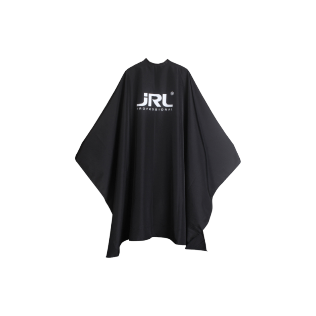 JRL Cape – Black barber cape with JRL logo