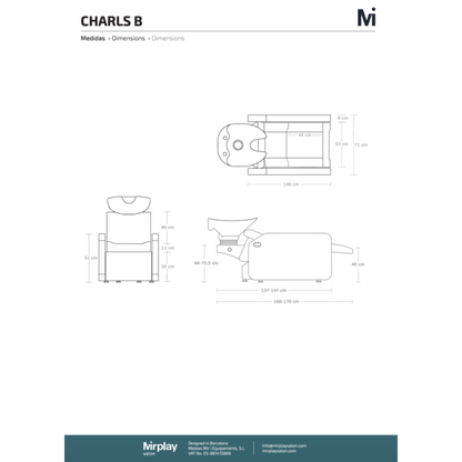 Mirplay Waschtisch Charls - Schwarzes Waschbecken