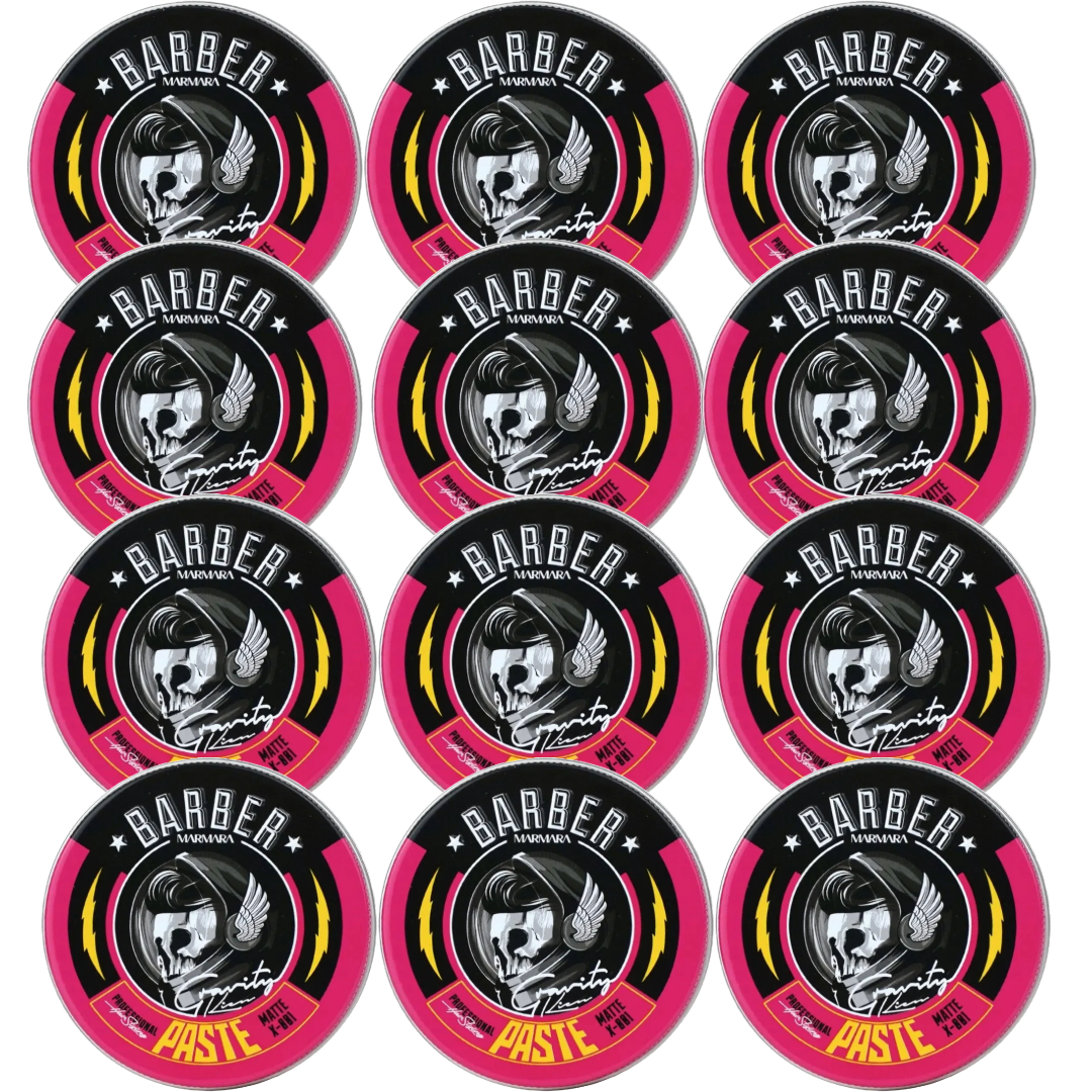 MARMARA BARBER Hair Styling Wax Paste - Hair Paste 100ml - 12 PIECES