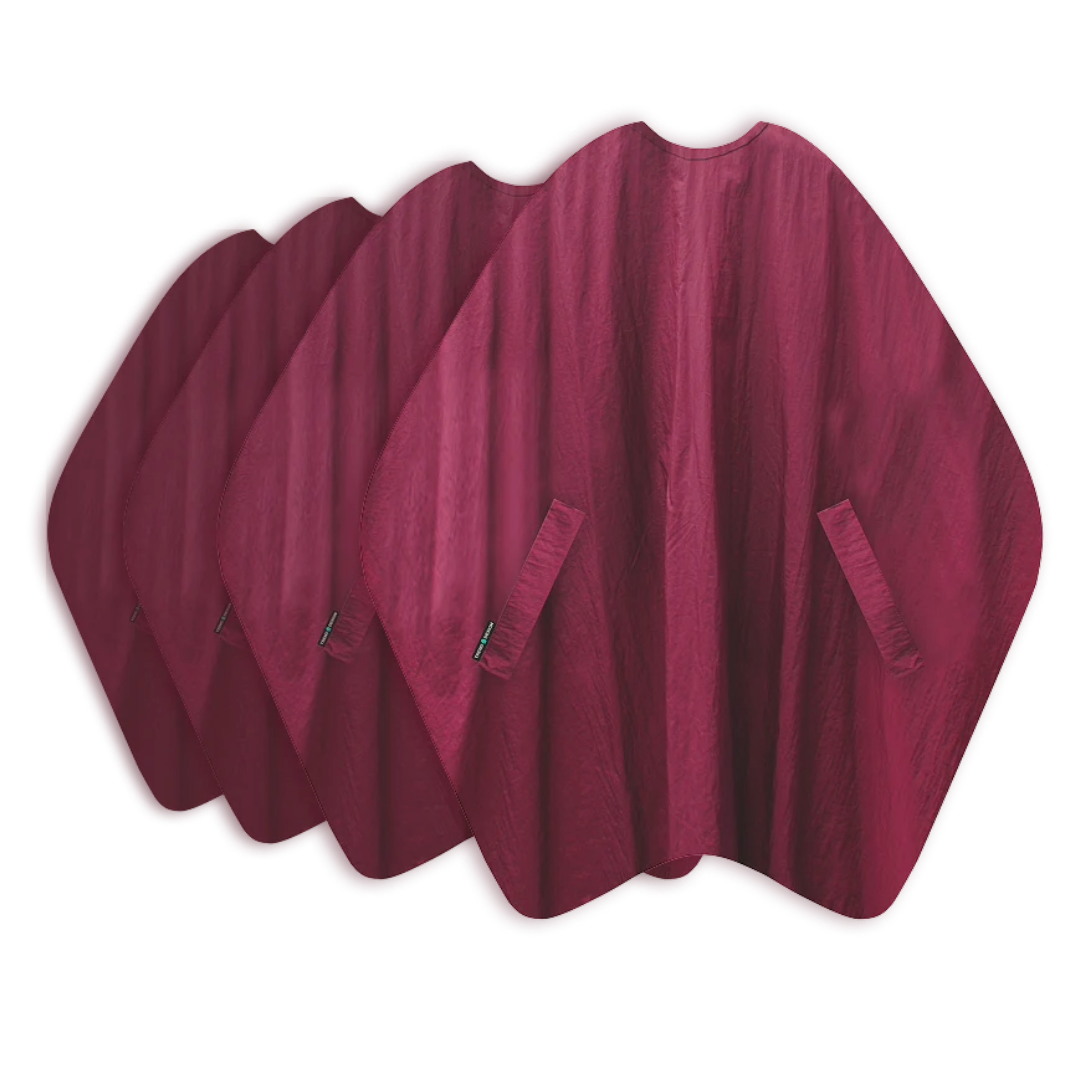 E-Kwip Burgundy Touch Hairdressing Scissors + 4 Free Hairdressing Caps