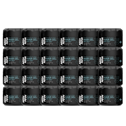 Nish Man Hair Gel 5+ Sea Salt 300ml 24-Pack