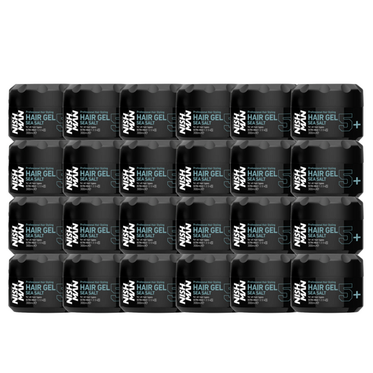 Nish Man Hair Gel 5+ Sea Salt 300ml 24-Pack