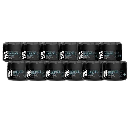 Nish Man Hair Gel 5+ Sea Salt 300ml 12-Pack