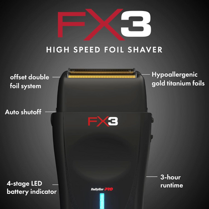 Babyliss Pro FX3 Black Foil Shaver