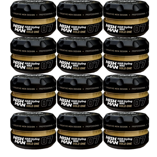 Nish Man Wax Gold One 07 - 150ML - 12 PCS