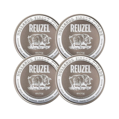 Reuzel Extreme Hold Matte Pomade 113g - 4 PIECES