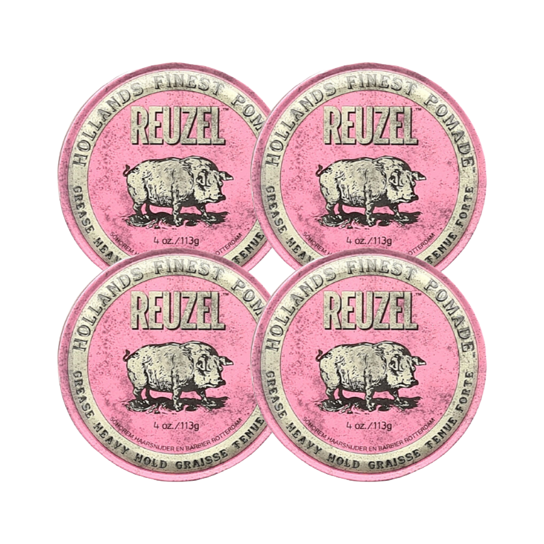 Reuzel Pomade Pink Heavy Hold 113 grams - 4 PIECES