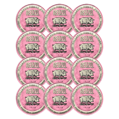 Reuzel Pomade Pink Heavy Hold 113 grams - 12 PIECES