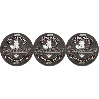 Dapper Dan Ultra Matte Super Hold Clay 100ml - 3 STUKS