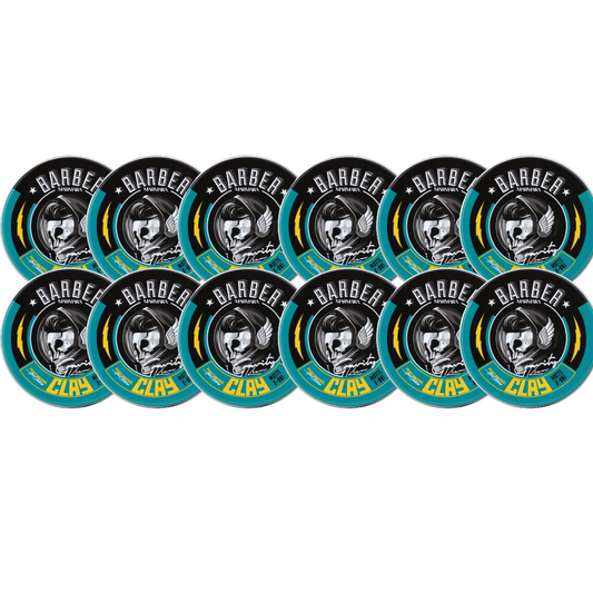 MARMARA BARBER Haarstyling Matte Klei Wax 100 ml - 12 STUKS