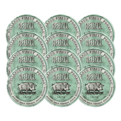 Reuzel Pomade Green Medium Hold 113 gram - 12 PIECES
