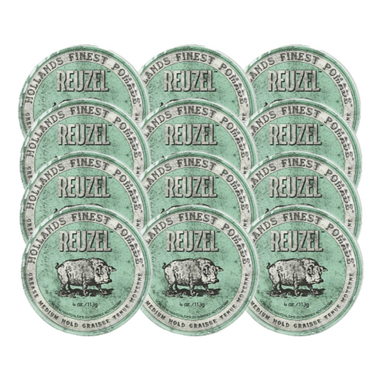 Reuzel Pomade Green Medium Hold 113 gram - 12 PIECES
