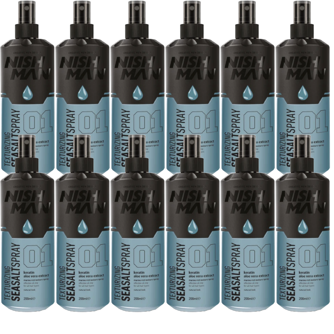 Nish Man Seasalt Spray 200ml - 12 PIECES