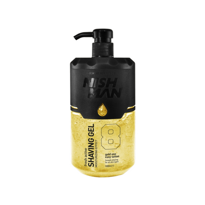 Nish Man Rasiergel 8 Gold One 1000ml - 3 Stück 