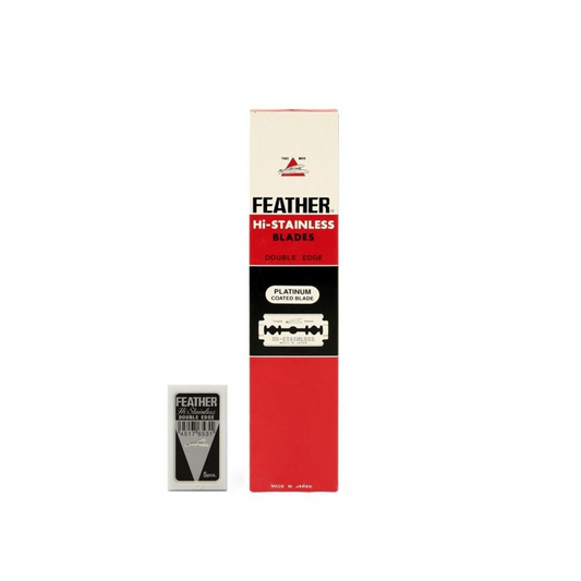 Feather Double Edge Platinum Blades 20x5 pieces Red