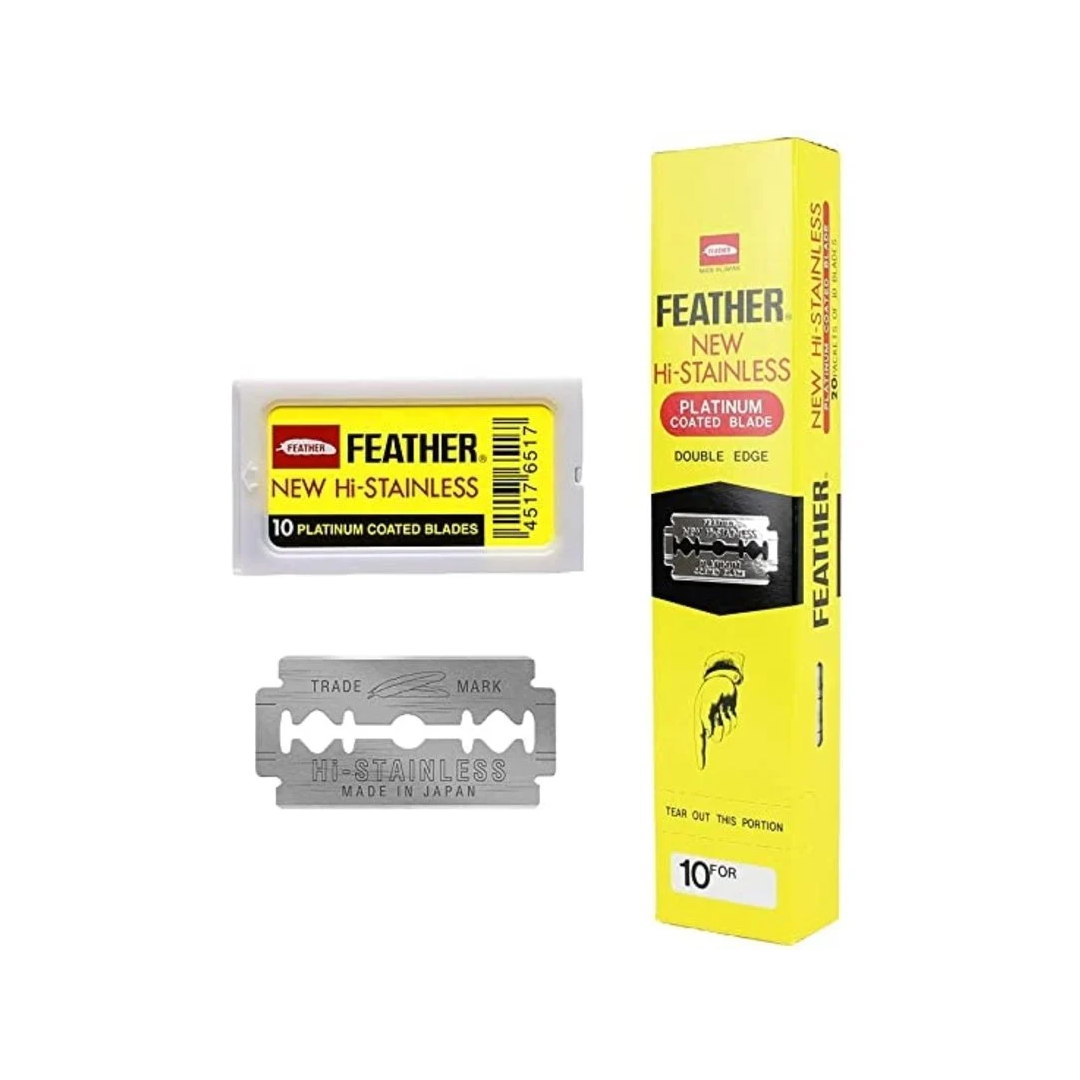Feather Double Edge Blades 20 x 10 Pakjes Geel