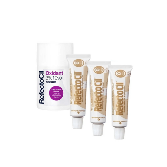 Refectocil Wimpernfarbe Nr. 0 - Blond 3er Pack + 3% Oxi Cream