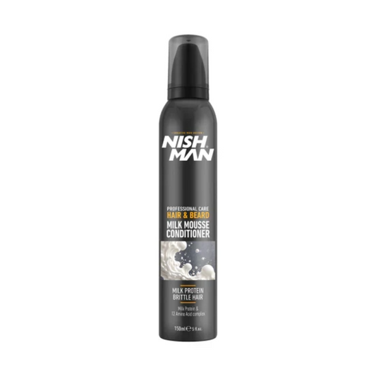 Nish Man Hair & Beard Milk Mousse Conditioner 200ml
