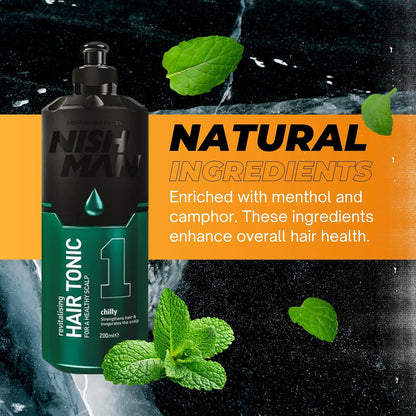 Nish Man Haarwasser 1 Chilly 400ml 
