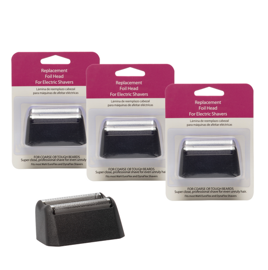The Shave Factory 3 Pieces Own Brand Foil Silver for the Wahl Finale Shaver