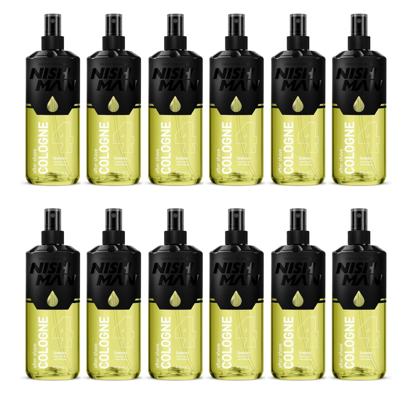 Nish Man Aftershave Köln 4 ZITRONE - 12 Pack