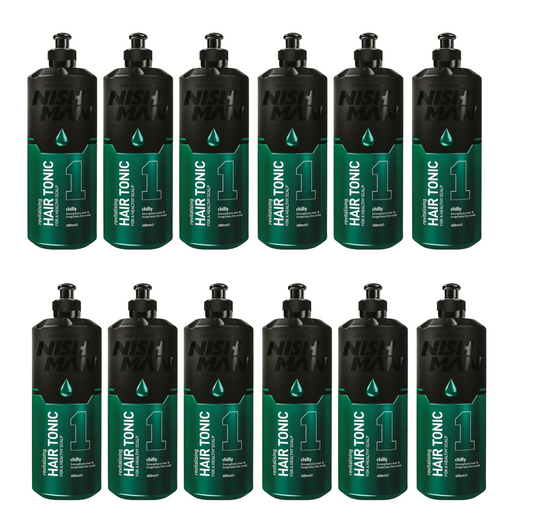 Nish Man Haarwasser 1 Chilly 400ml - 12 Pack