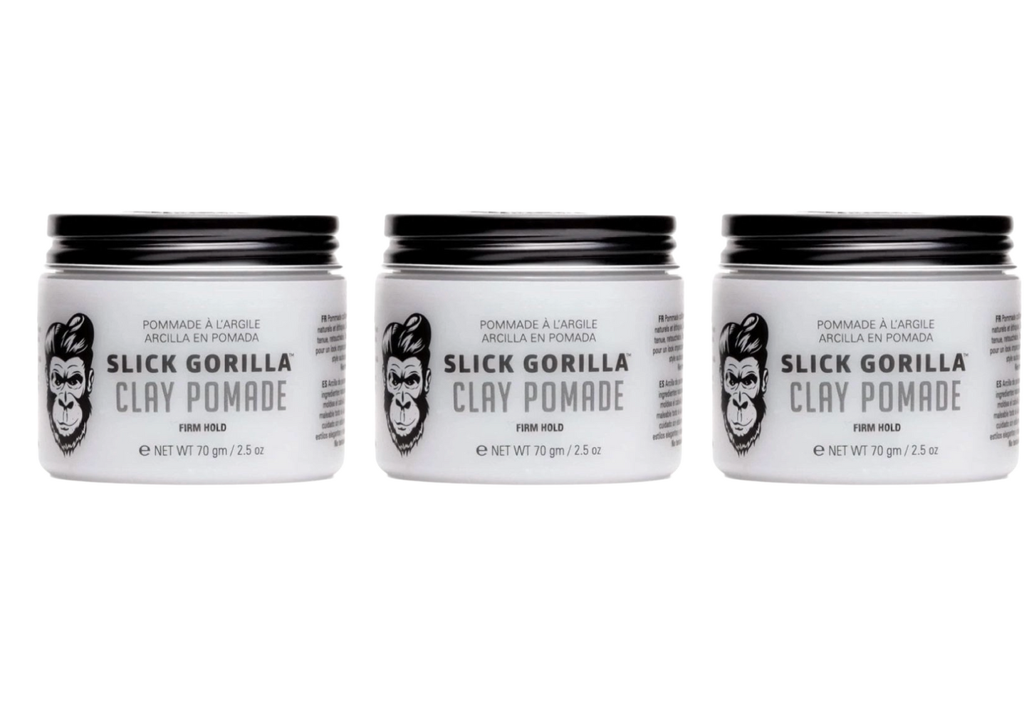 Slick Gorilla Clay Pomade 70g 3-Pack