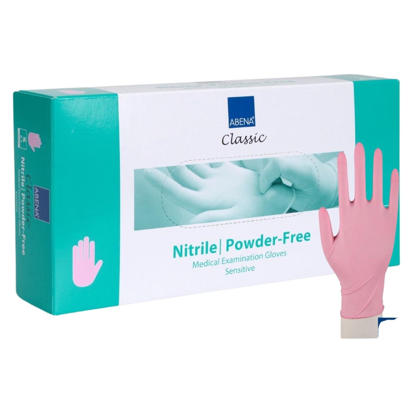 Abena Gloves Nitrile Pink Powder Free