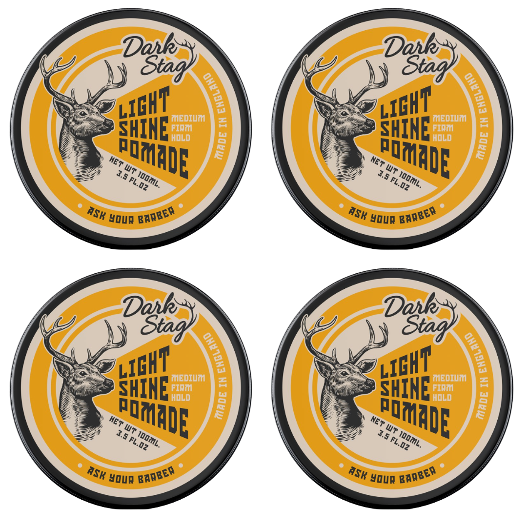 Dark Stag Light Shine Pomade 100ml - 4 Pack