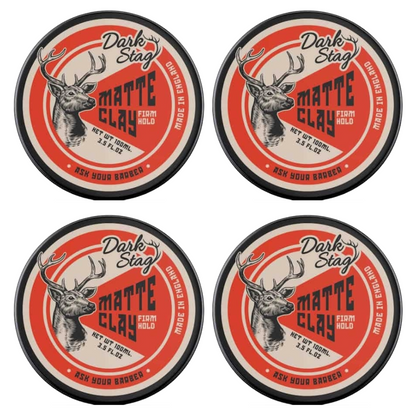 Dark Stag Matte Clay 100ml - 4 Pack