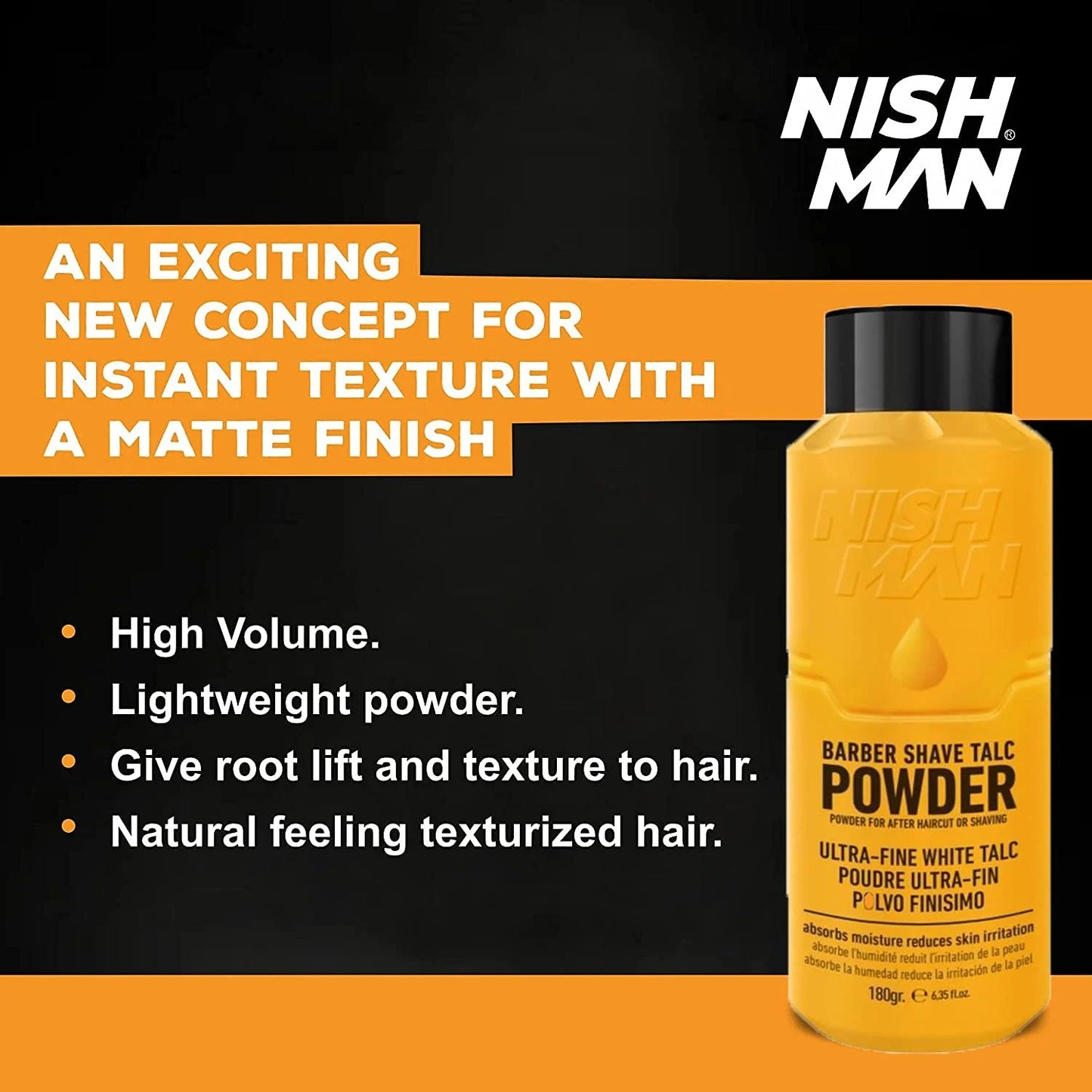 Nish Man Barber Shave Talkumpuder 180g