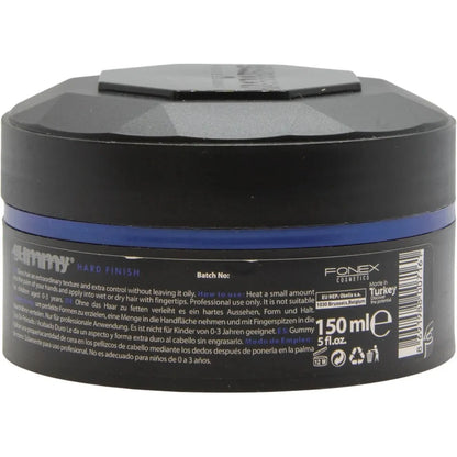 Gummy Styling Wax Hard Finish 150ml Blau - 36 Stück