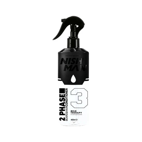 Nish Man 2-Phasen-Bart- und Haarspülung MILK THERAPY 400 ml