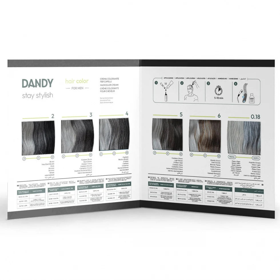 DANDY Hair Color Color Chart